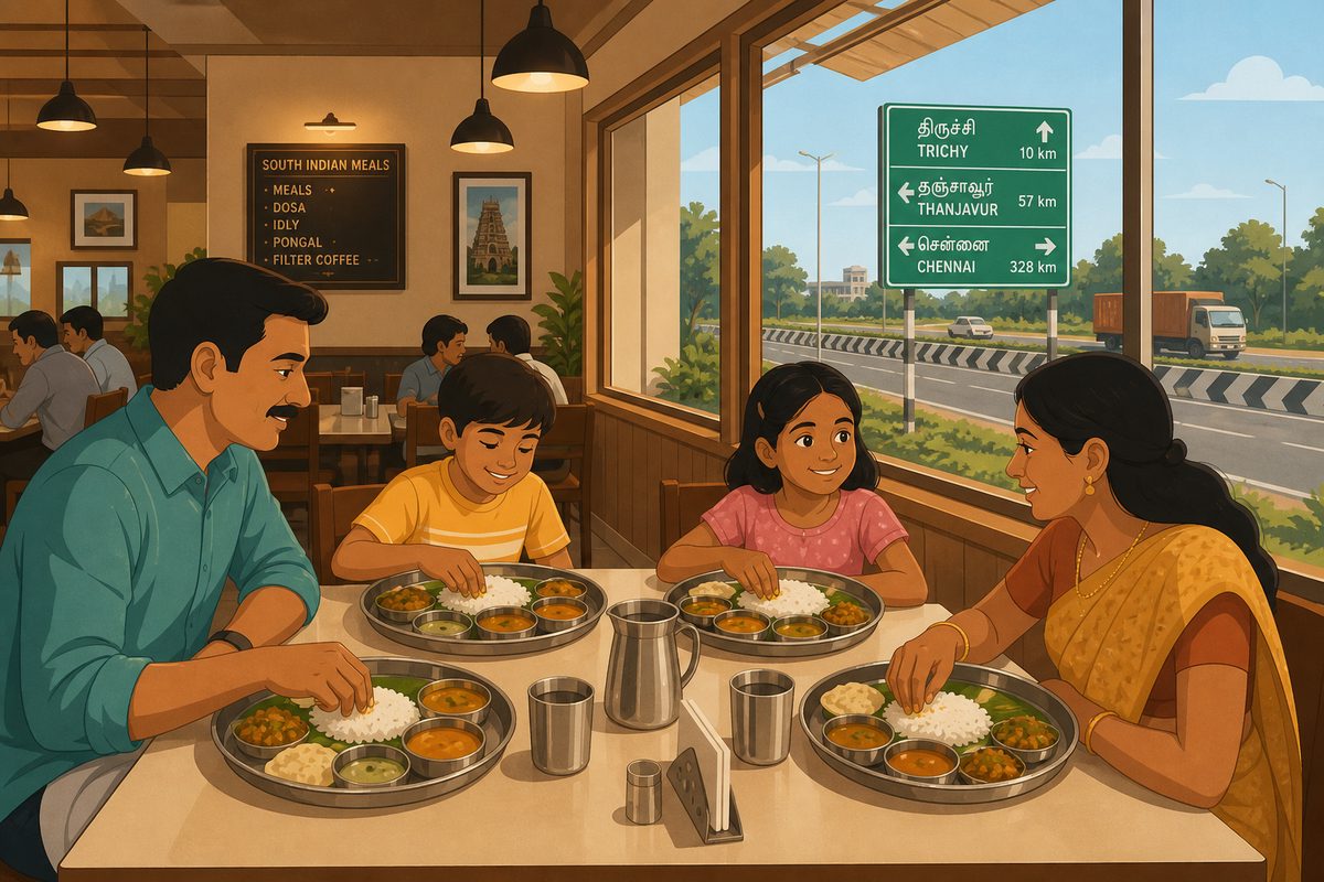 Trichy roadside dhaba meal stop