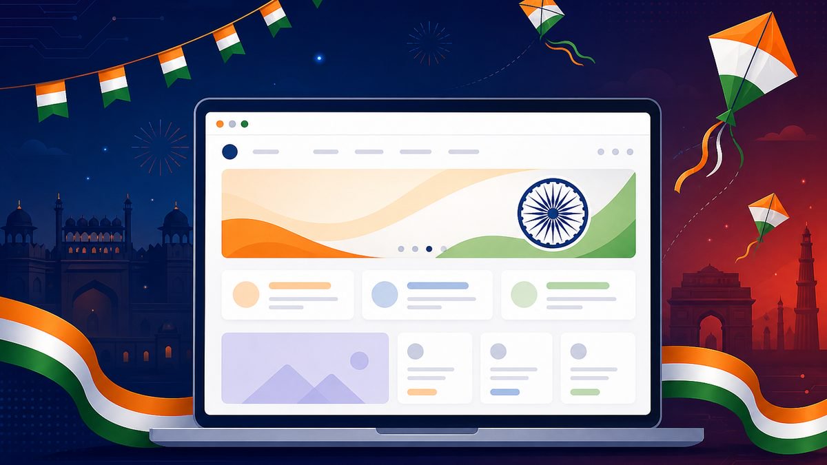 Independence Day website sale illustration