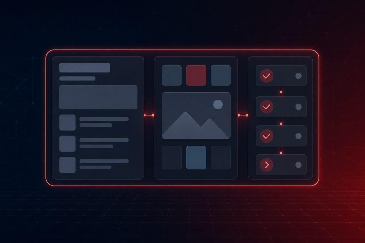 MaseOne dashboard concept: content, media and publishing in one connected system