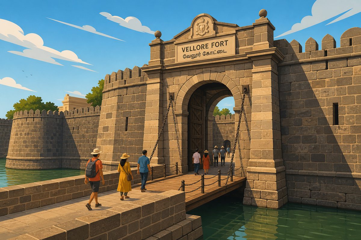 Vellore Fort historic stone gateway