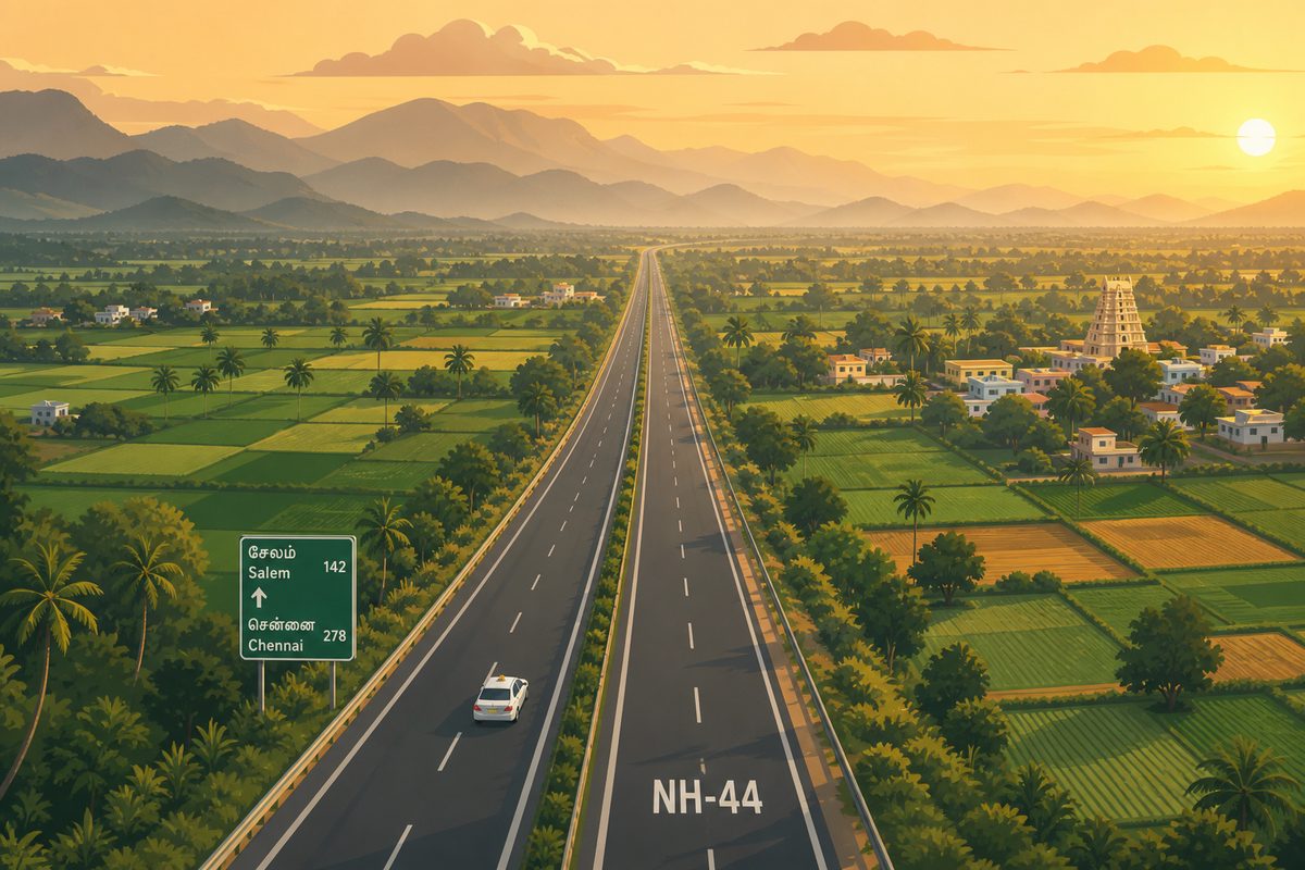 NH-44 route through Tamil Nadu