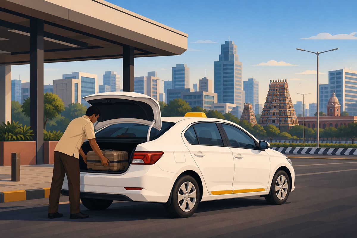 Intercity taxi ready for long journey