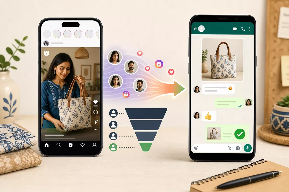 Instagram attracts customers and WhatsApp converts them into sales